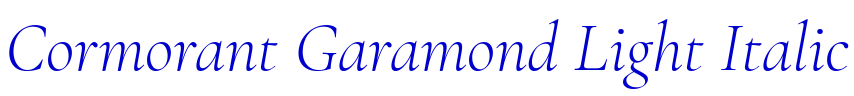 Cormorant Garamond Light Italic шрифт
